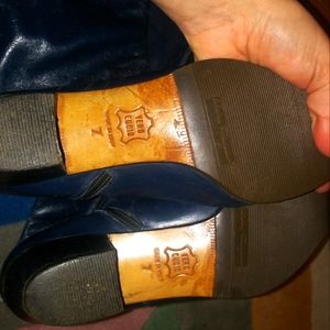 Lightly Used Blue Vero Cuoio Leather Heeled Boots (Size 7)